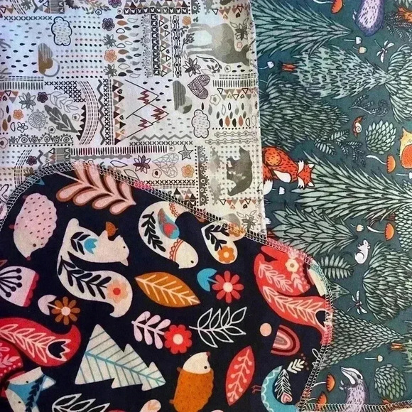 Unpaper Towels Flannel Towels‎ Reusable Napkins Handmade NEW NWT Woodland - Picture 5 of 16